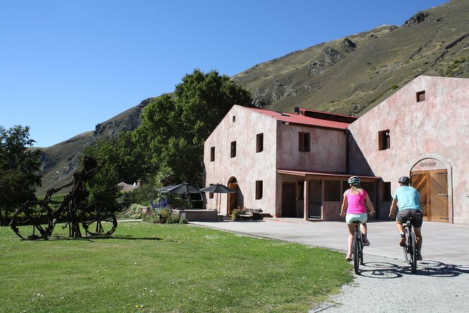 Bike The Wineries (3/4 Day) - Ride Through Queenstown Vineyards - Crossing Kawarau Bridge with bungy action below