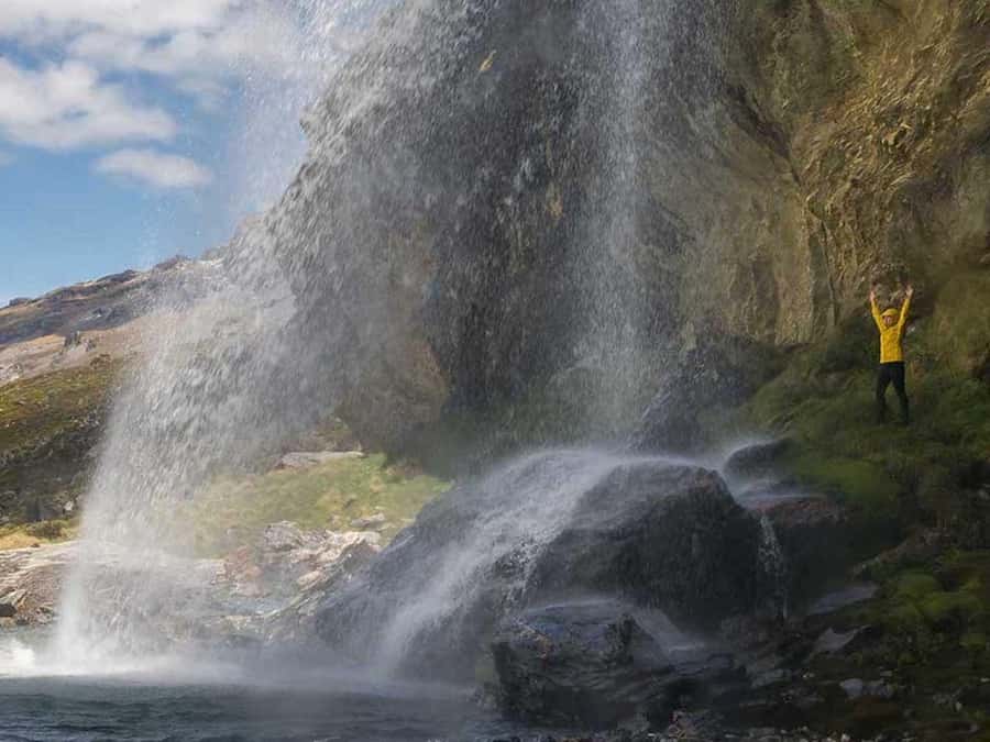 Earnslaw Burn Glacier & Waterfalls | 45 mins from Glenorchy - Waterfalls by season: September to March and June to August