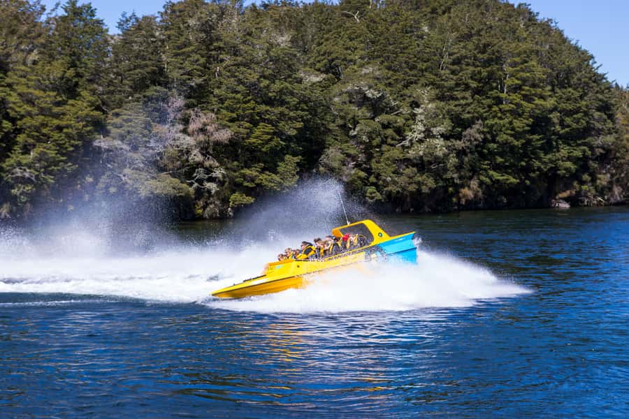 Fiordland: Jet Boat & Nature Walk Experience from Te Anau - Reaching Lake Manapouri by jet boat