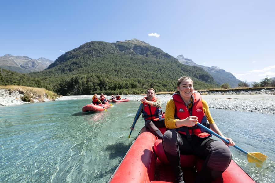 From Queenstown: Dart River Canoe & Jet Boat Day Trip - Getting fitted out at the Dart River base