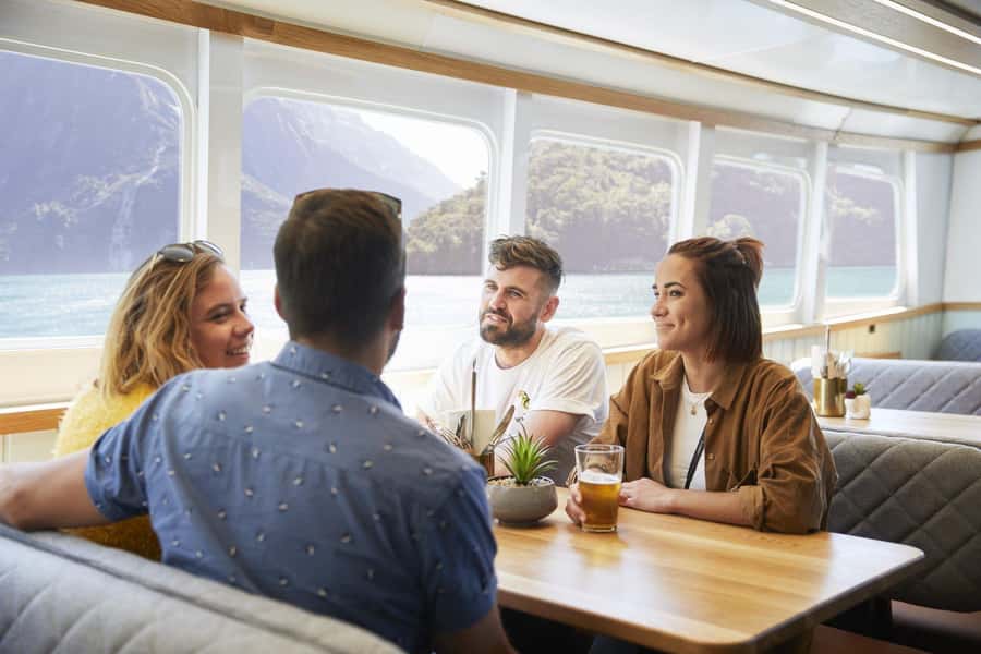 From Queenstown: Milford Sound Cruise and Coach Day Tour - Food, drinks, and comfort on the boat