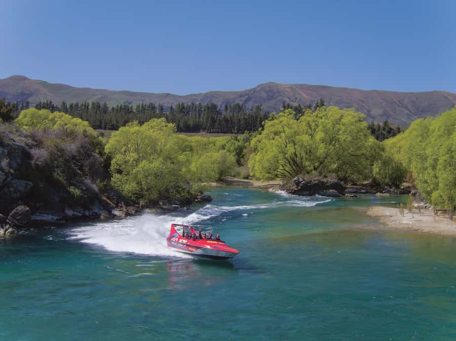 Go Jets Wanaka Clutha River Jet Boat Experience - Southern Alps views from the water