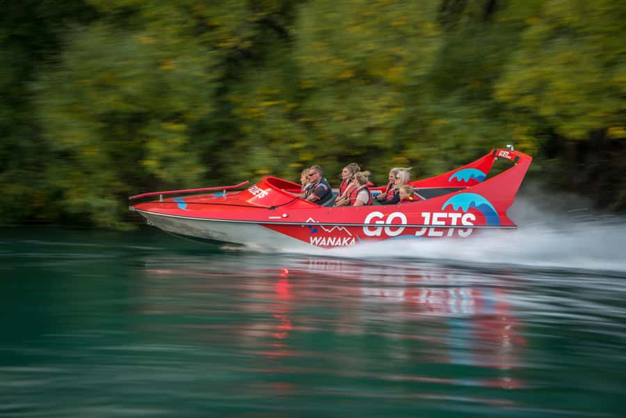 Go Jets Wanaka Clutha River Jet Boat Experience - 360-degree spins and high-speed maneuvers