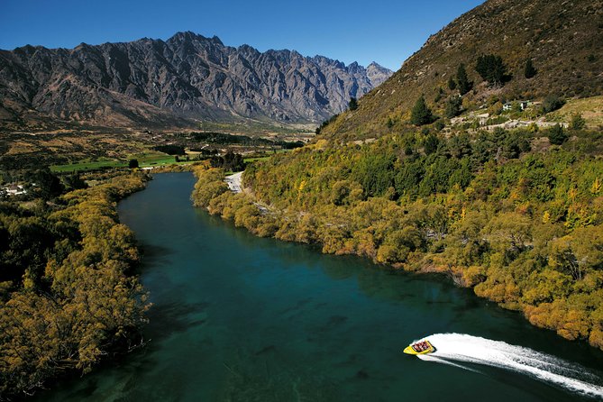 KJet Queenstown Jet Boat Ride on the Kawarau and Shotover Rivers - The Shotover River is fast, narrow, and close to the water