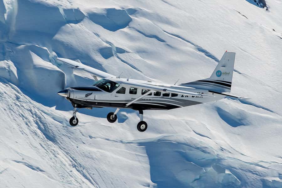 Milford Sound & Big 5 Glaciers Scenic Flight from Queenstown - Milford Sound from the air