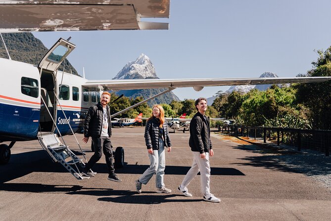 Milford Sound Cruise with Round-Trip Flights from Queenstown - Landing beside Milford Sound’s cruise boats