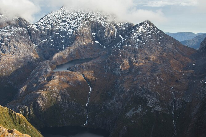 Milford Sound Grand Tour Helicopter Scenic Flight Departing from Milford Sound - Mitre Peak and the full Milford Sound view
