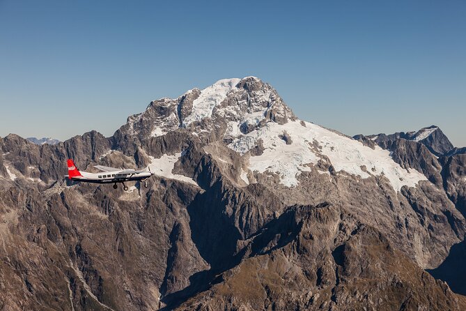 Milford Sound Scenic Flight from Queenstown - Crossing Fiordland National Park from above