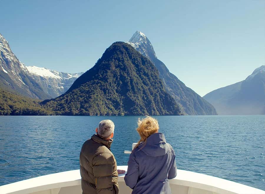 Milford Sound: Small-Group Tour from Te Anau - Arriving at Milford Sound and boarding the cruise