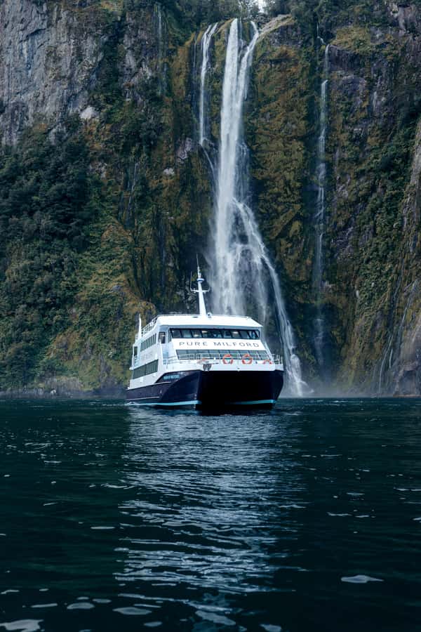 Milford Sound: Waterfalls, Wildlife, and Rainforest Cruise - Boarding the Maiden of Milford