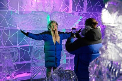 Ice Bar Entry with Warm Winter Gear and Drink