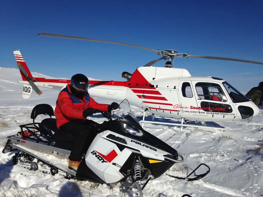 Queenstown: Snowmobiling Experience with Helicopter Flight - What the snowmobile ride is really like