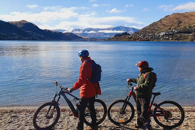 Scenic Guided eBike Tour Ride to the Lake - Across the sheep farm toward the Shotover bridge