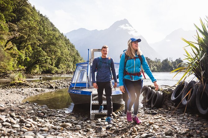 Self-Guided Milford Track Day Walk - Milford Sound - The water taxi across Deepwater Basin