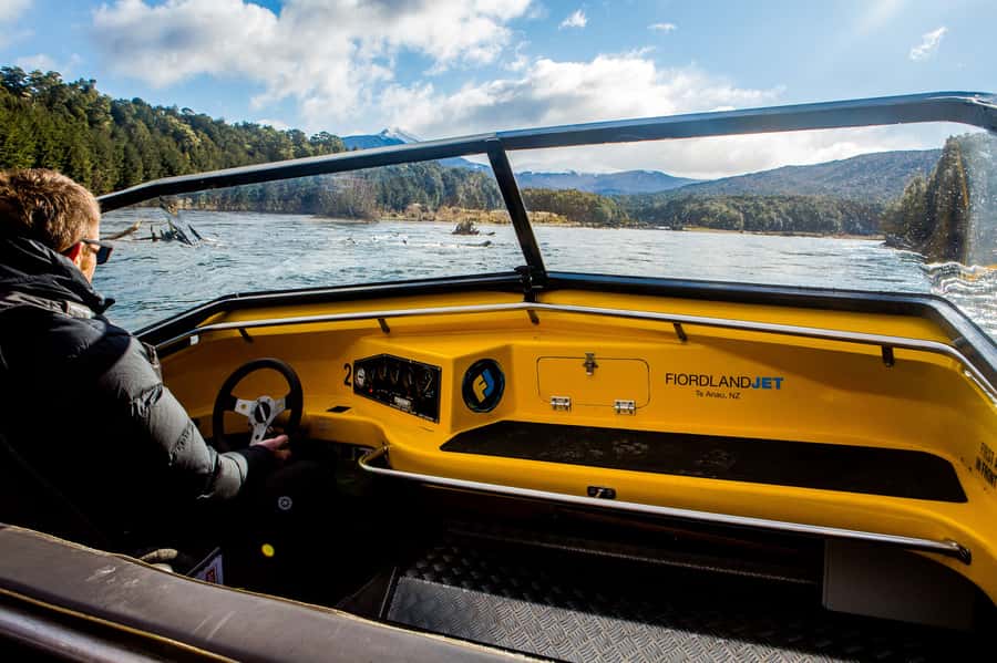 Te Anau: River Jet Boat and Bike Ride Tour with Local Guide - Jet boating on the Waiau River