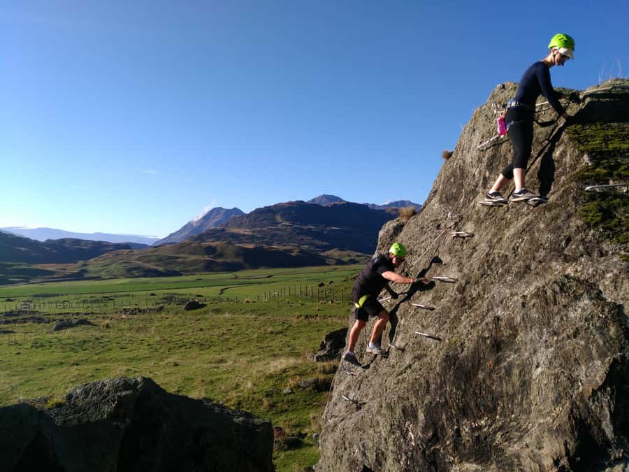Wanaka: 2-Hour Beginner Waterfall Cable Climb - The view at the top is part of the reward
