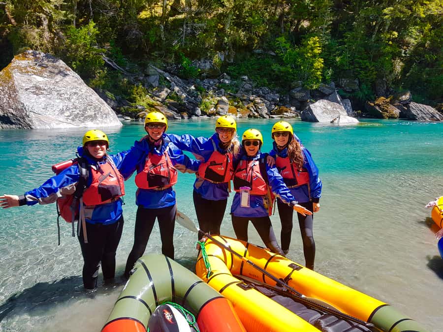 Wanaka: Full-Day Guided Packrafting Tour with Lunch - A short walk, a waterfall, and a sheep station